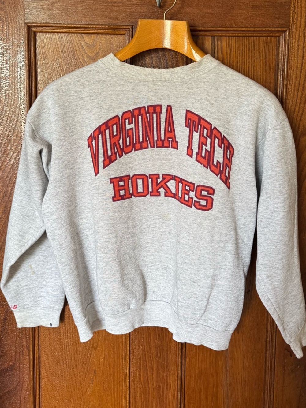 Vintage Virginia Tech Hokies Gray Crewneck Sweatshirt